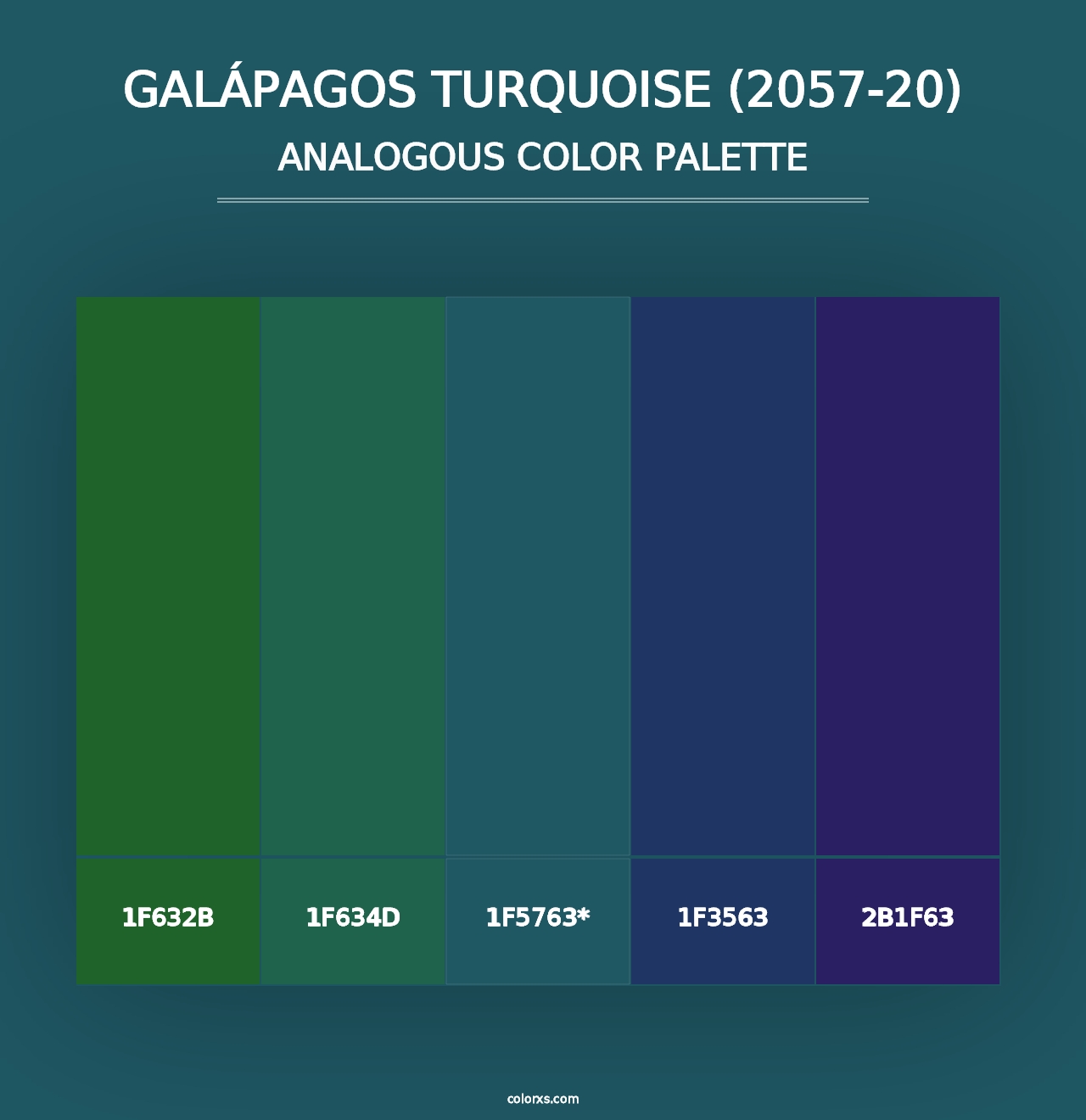 Galápagos Turquoise (2057-20) - Analogous Color Palette