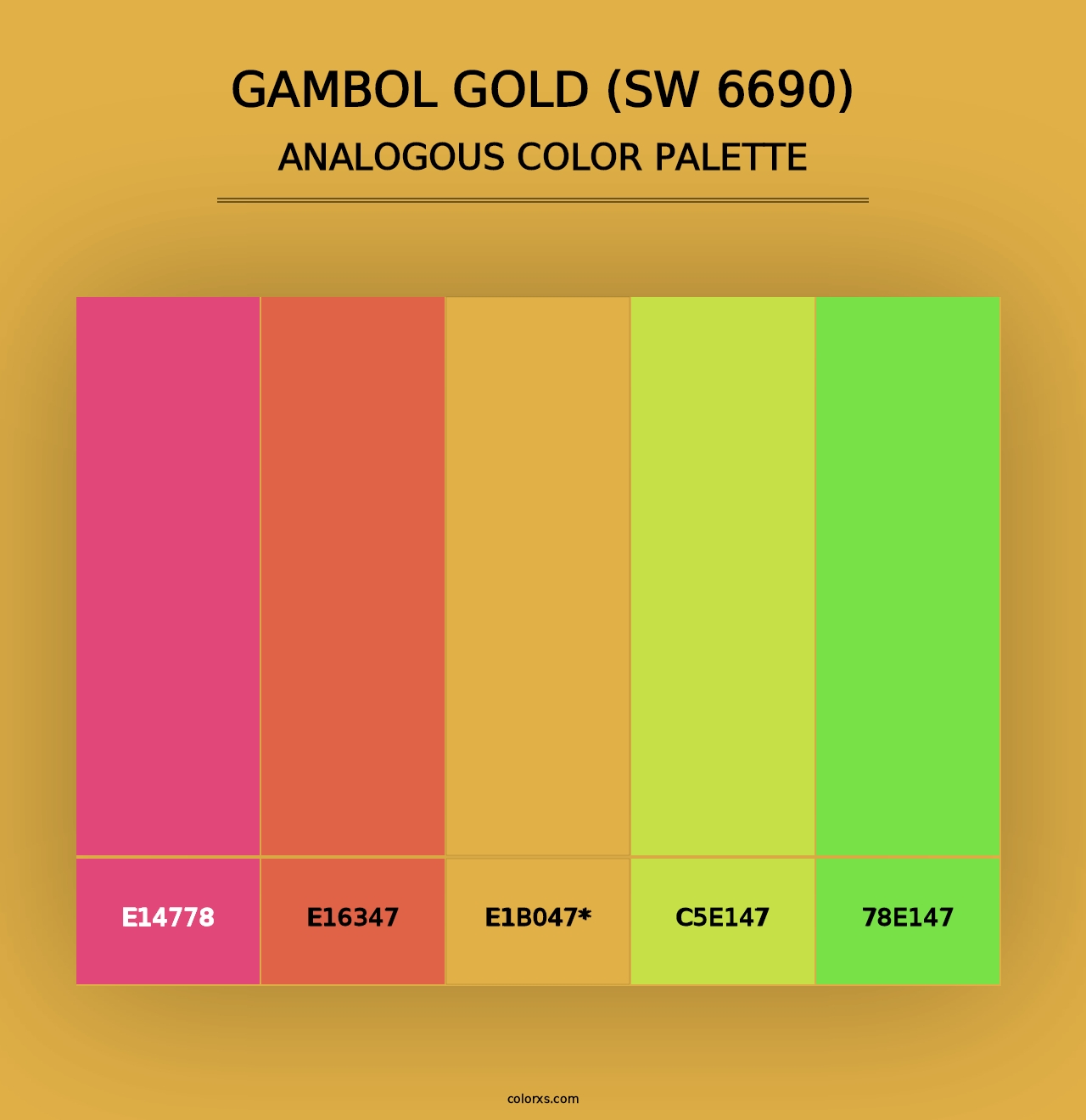 Gambol Gold (SW 6690) - Analogous Color Palette