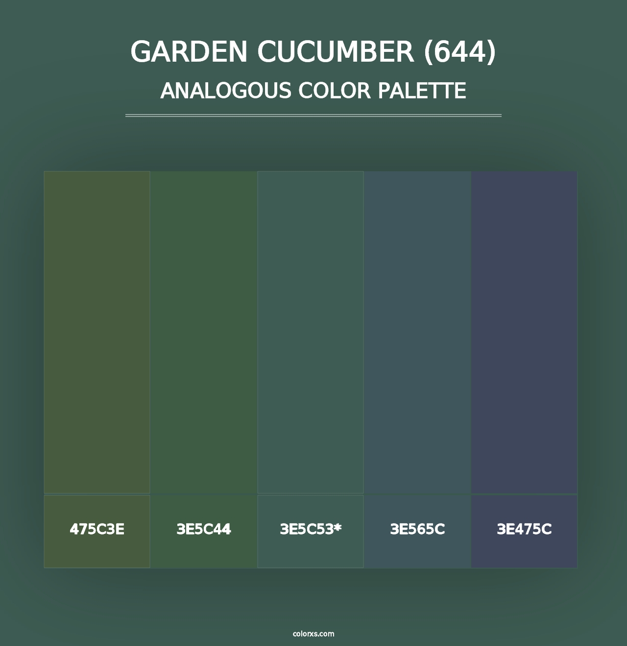 Garden Cucumber (644) - Analogous Color Palette