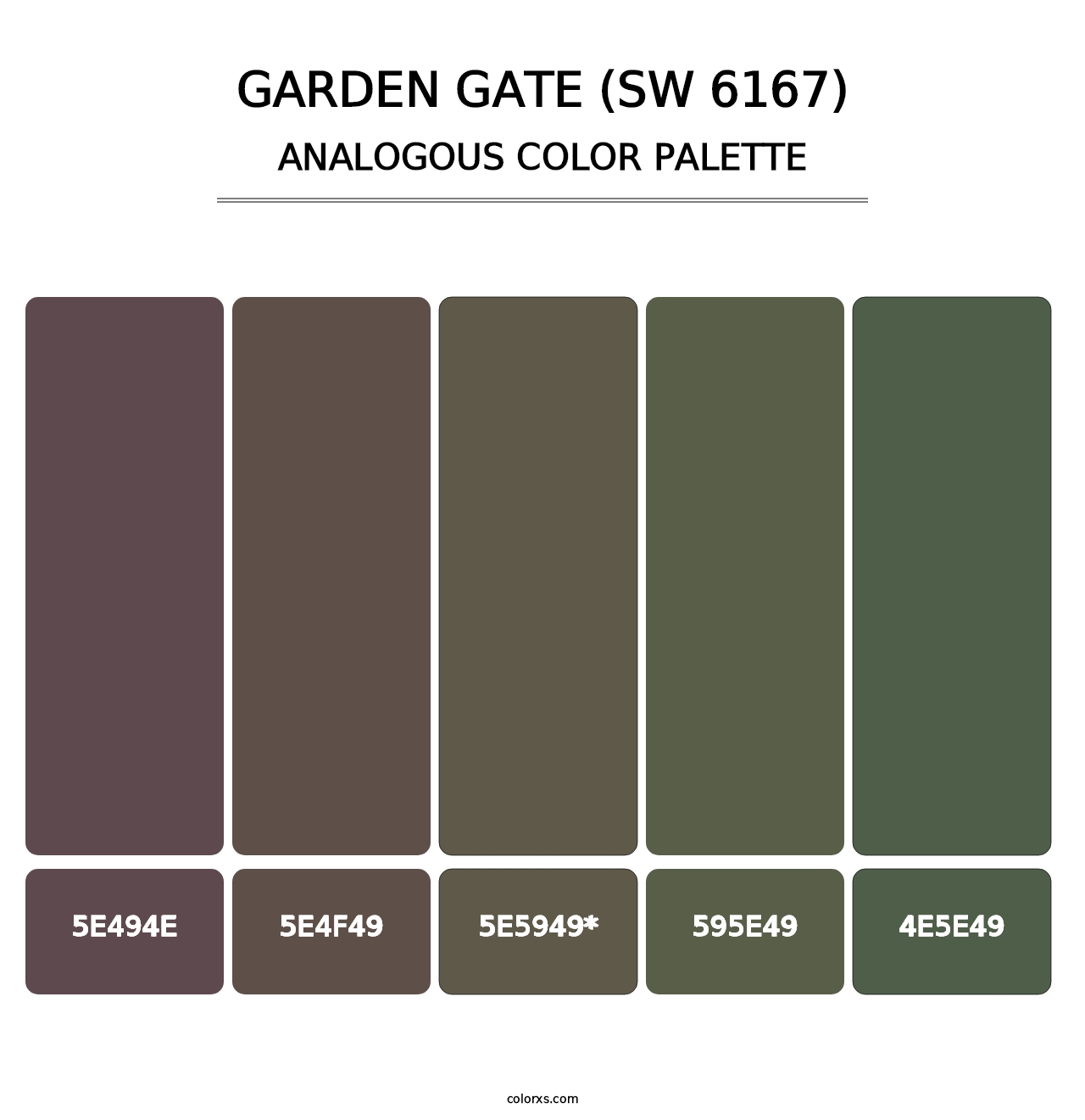 Garden Gate (SW 6167) - Analogous Color Palette