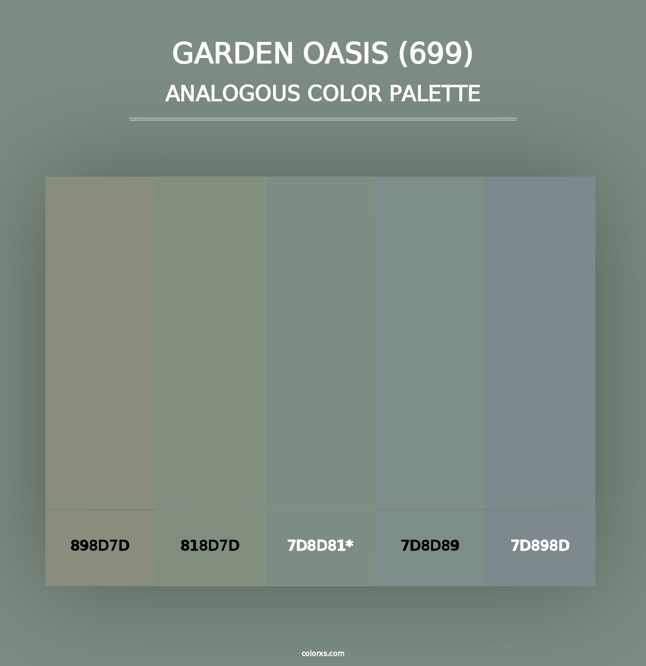 Garden Oasis (699) - Analogous Color Palette