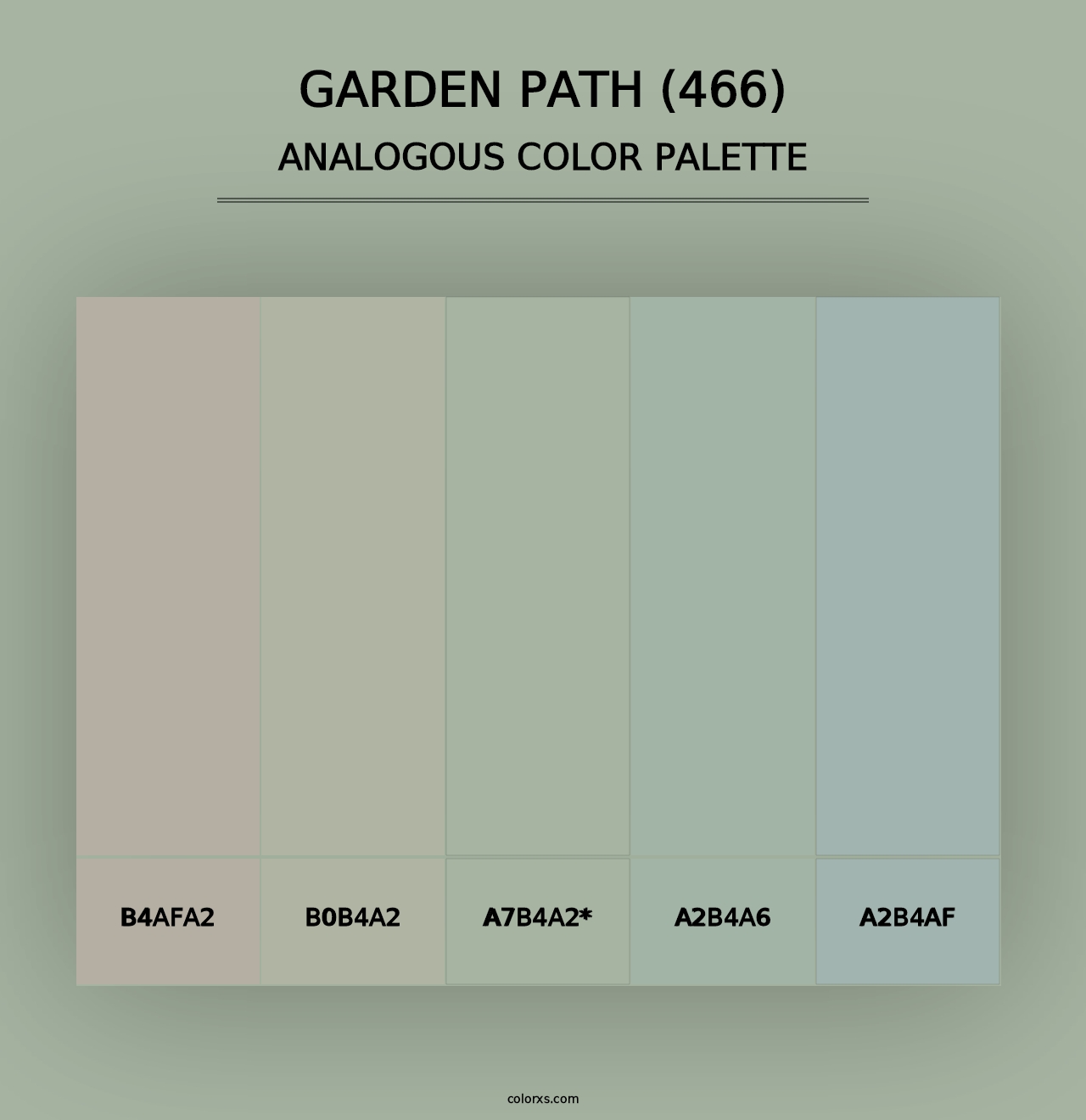 Garden Path (466) - Analogous Color Palette