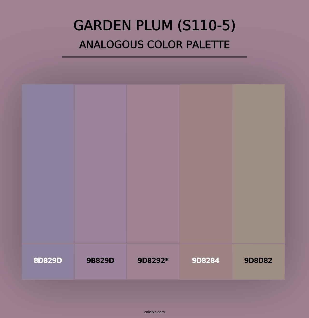 Garden Plum (S110-5) - Analogous Color Palette