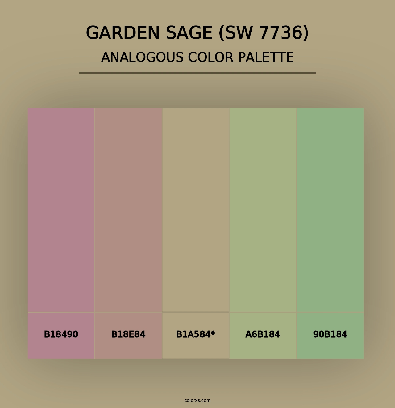 Garden Sage (SW 7736) - Analogous Color Palette