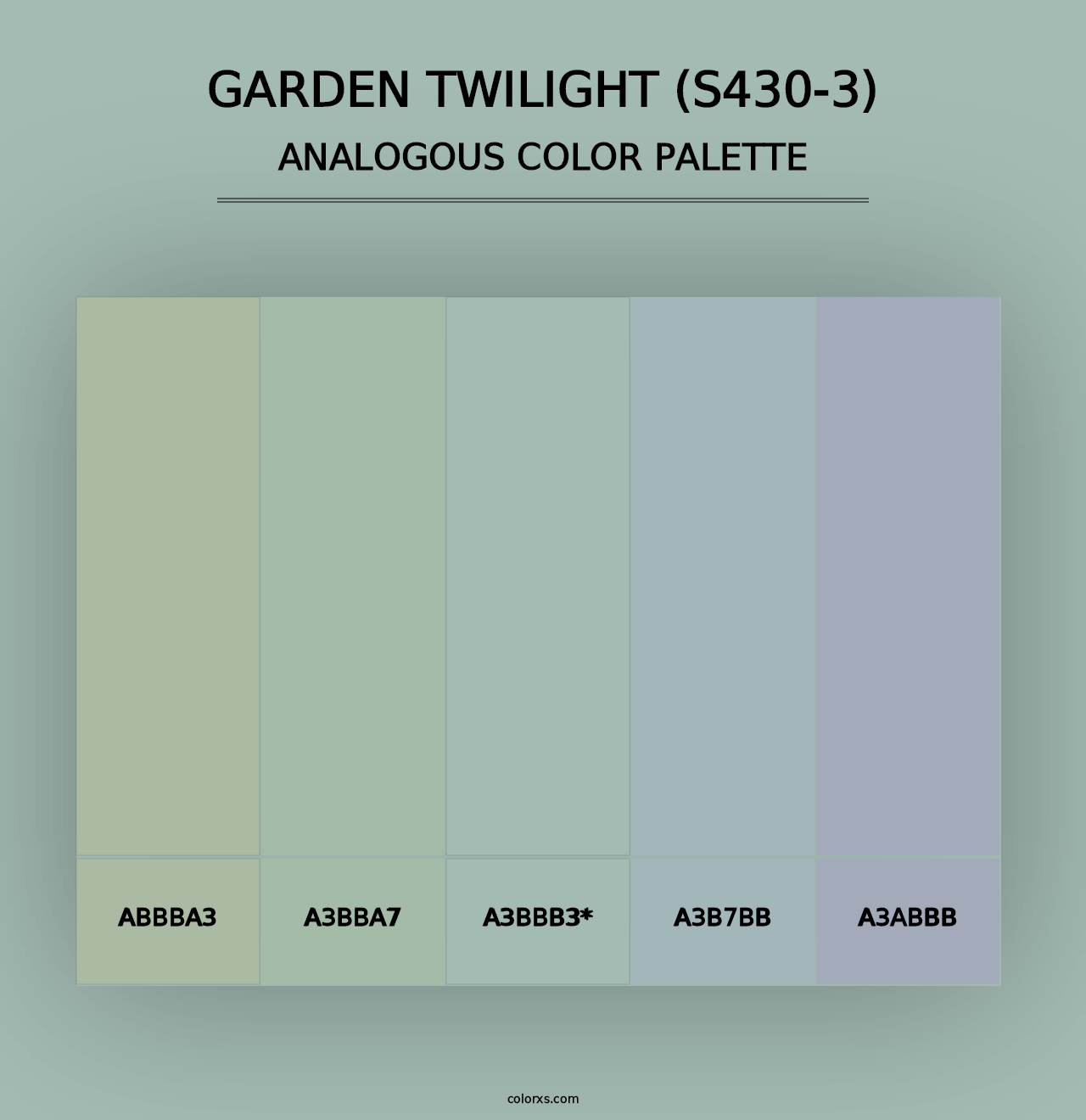 Garden Twilight (S430-3) - Analogous Color Palette