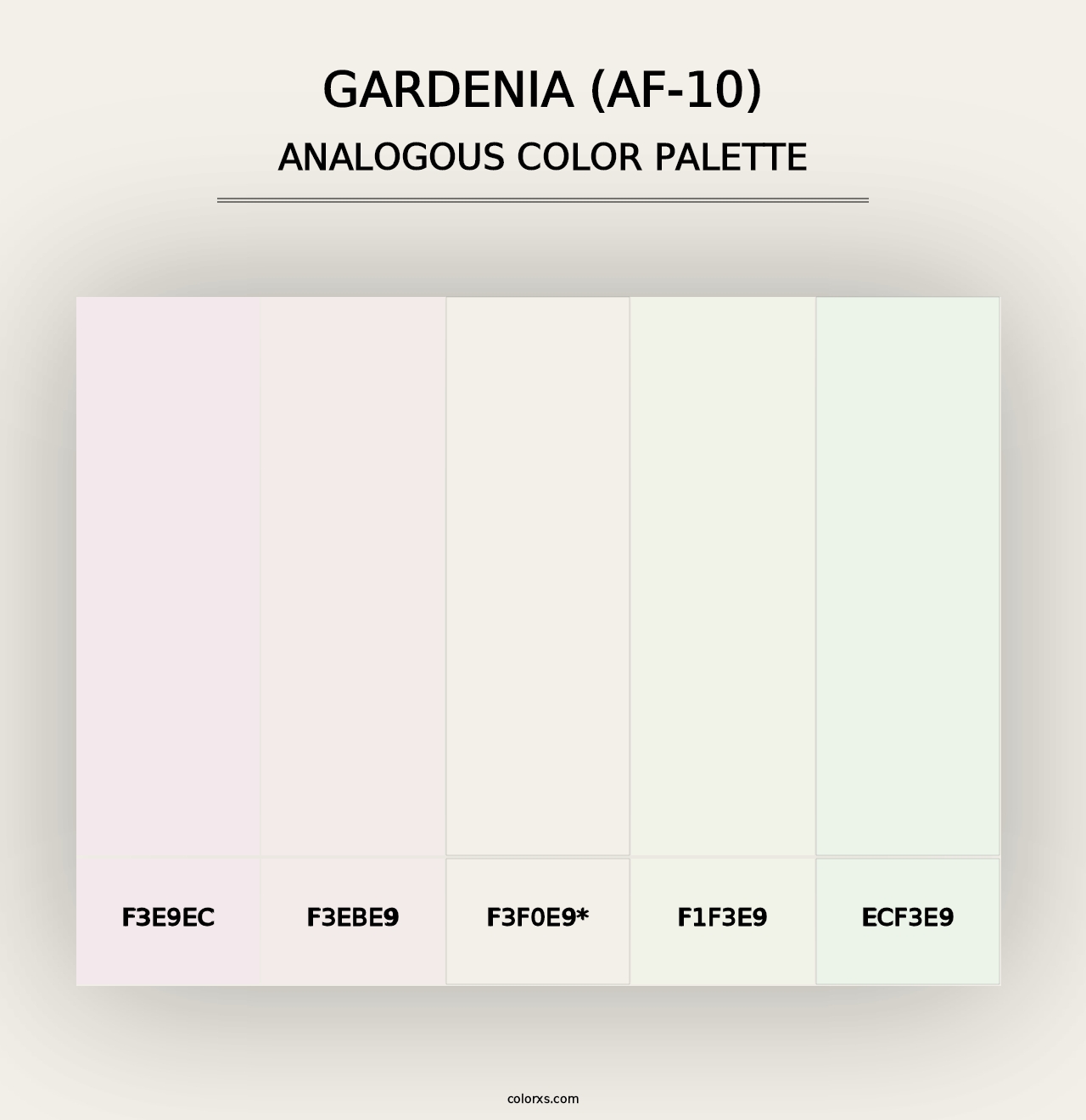 Gardenia (AF-10) - Analogous Color Palette