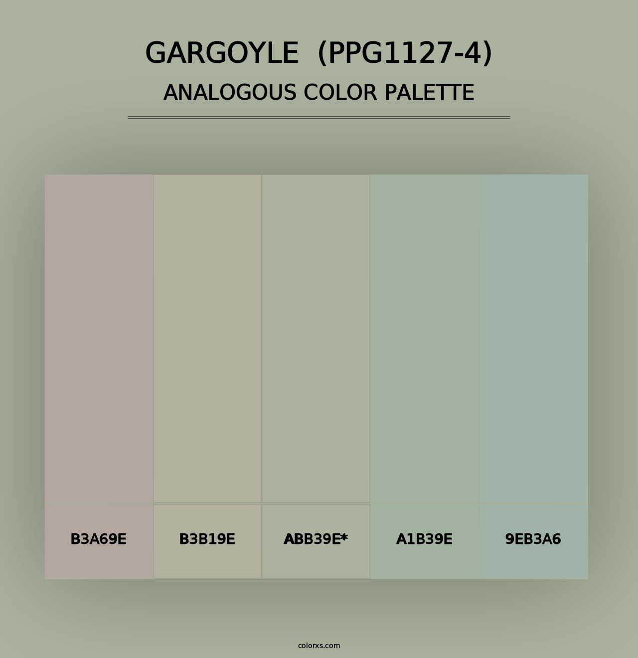 Gargoyle  (PPG1127-4) - Analogous Color Palette