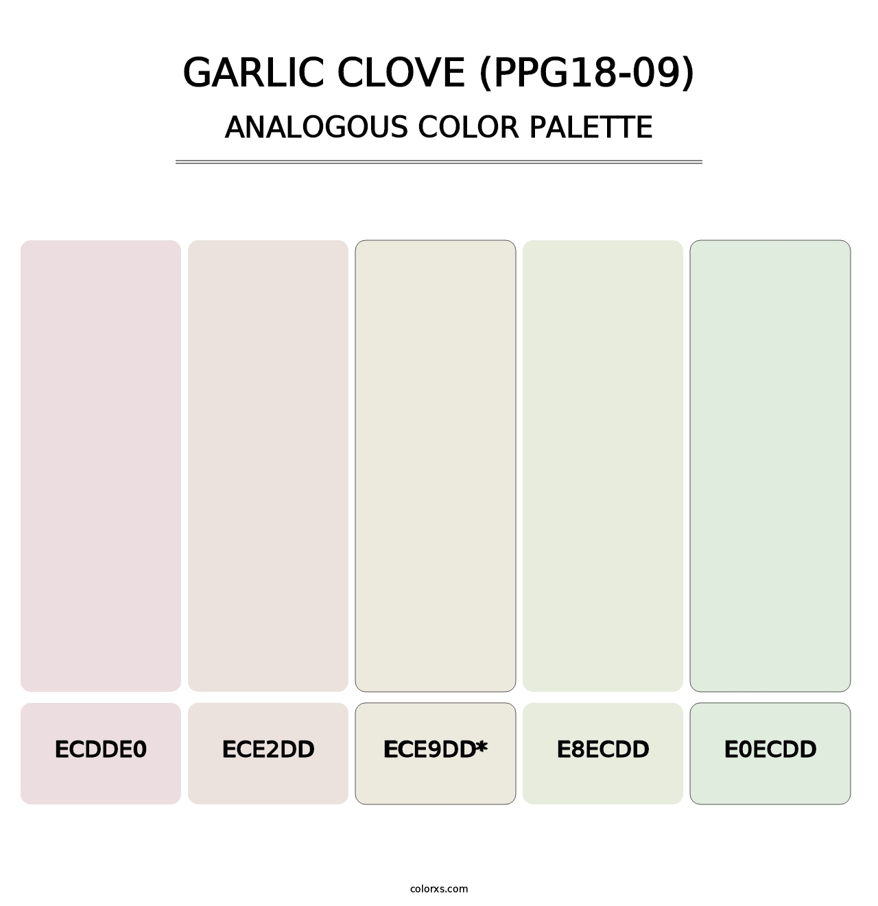 Garlic Clove (PPG18-09) - Analogous Color Palette