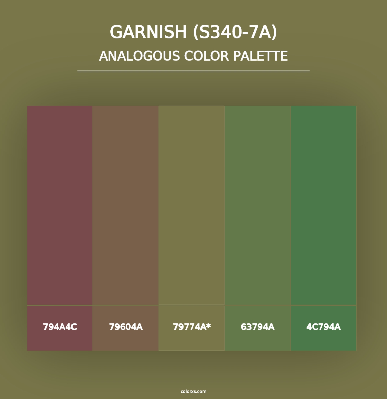 Garnish (S340-7A) - Analogous Color Palette