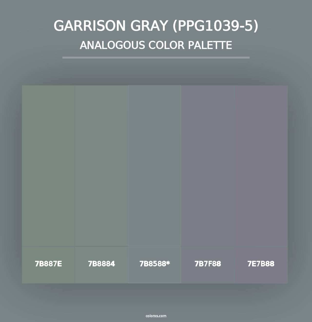 Garrison Gray (PPG1039-5) - Analogous Color Palette