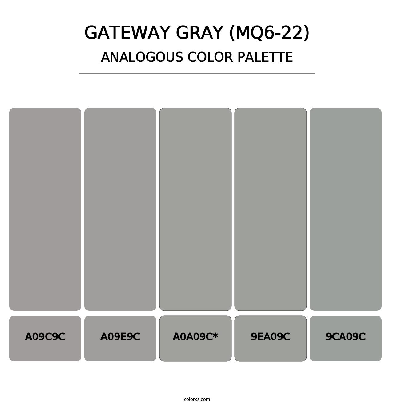 Gateway Gray (MQ6-22) - Analogous Color Palette