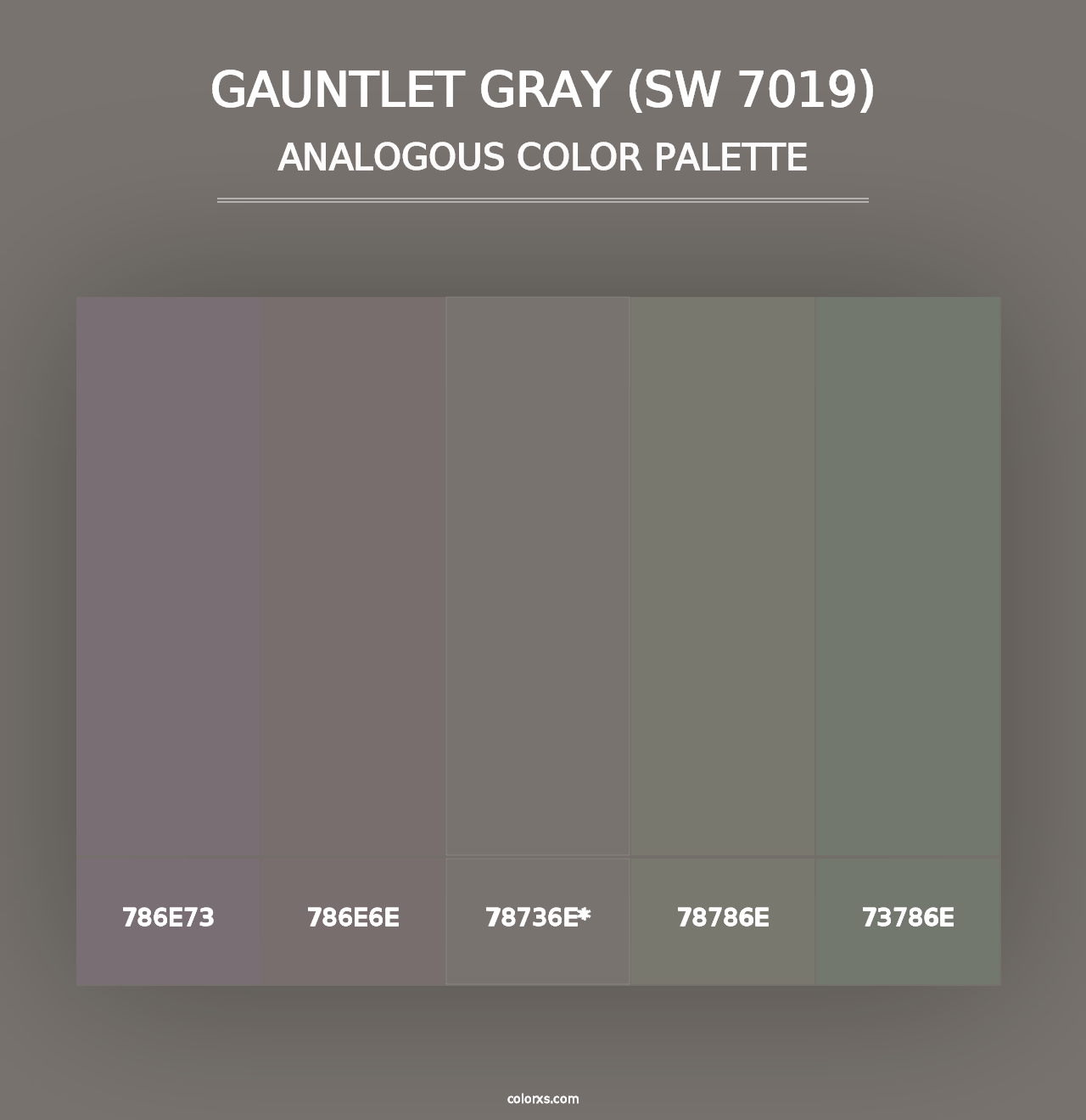 Gauntlet Gray (SW 7019) - Analogous Color Palette