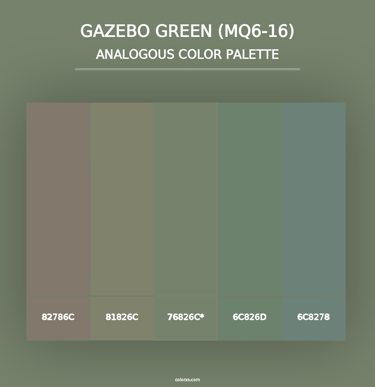 Gazebo Green (MQ6-16) - Analogous Color Palette