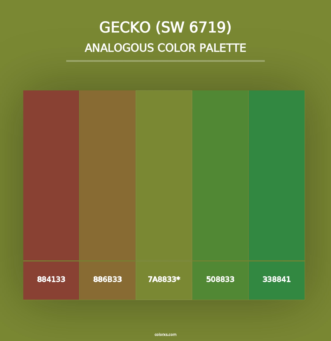 Gecko (SW 6719) - Analogous Color Palette