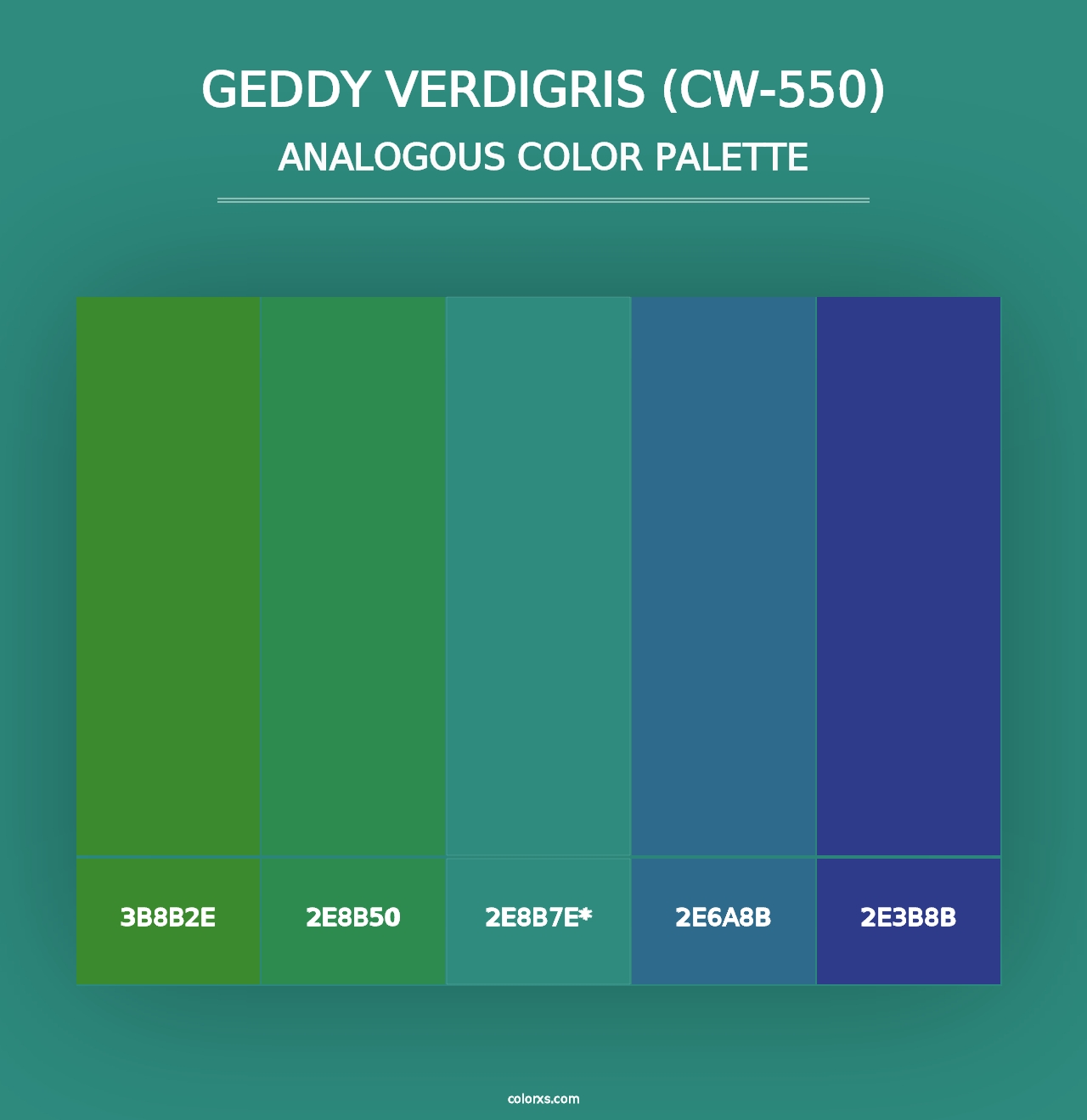 Geddy Verdigris (CW-550) - Analogous Color Palette