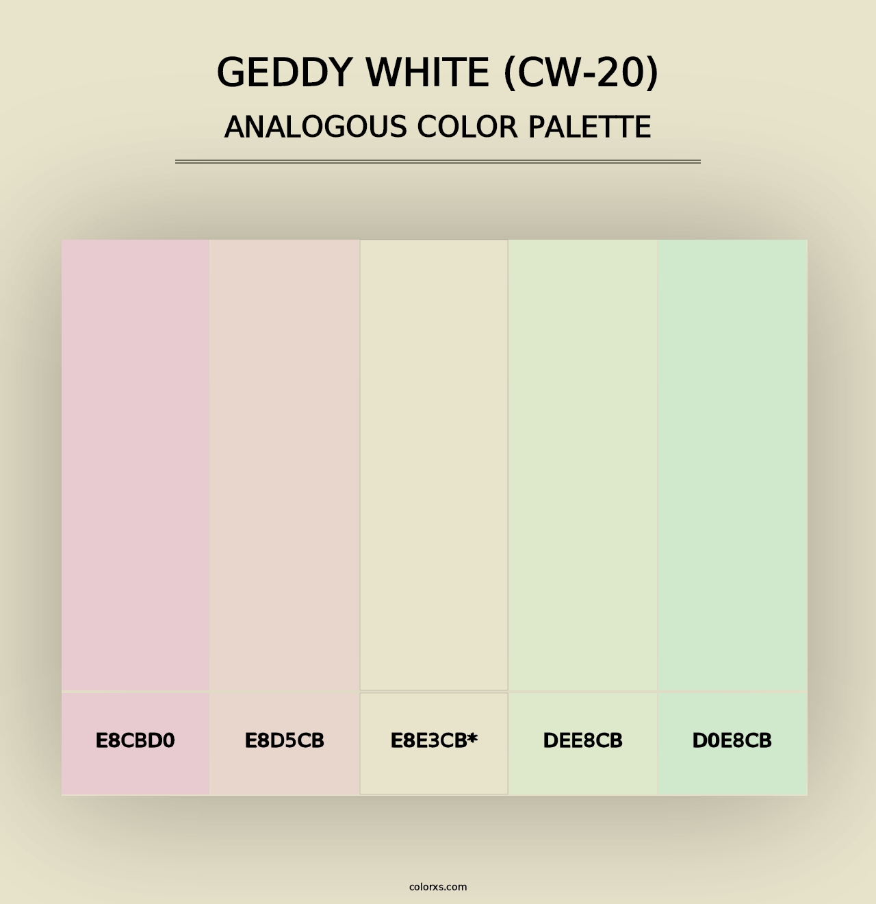 Geddy White (CW-20) - Analogous Color Palette