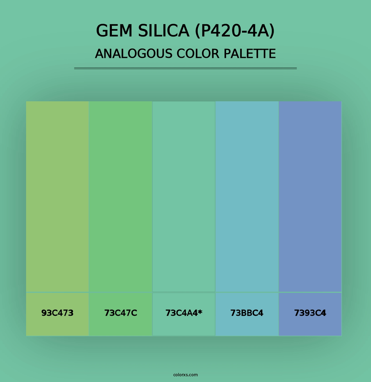 Gem Silica (P420-4A) - Analogous Color Palette