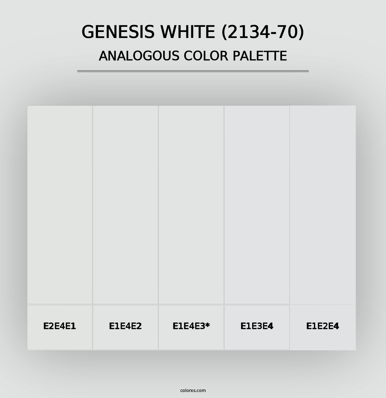 Genesis White (2134-70) - Analogous Color Palette