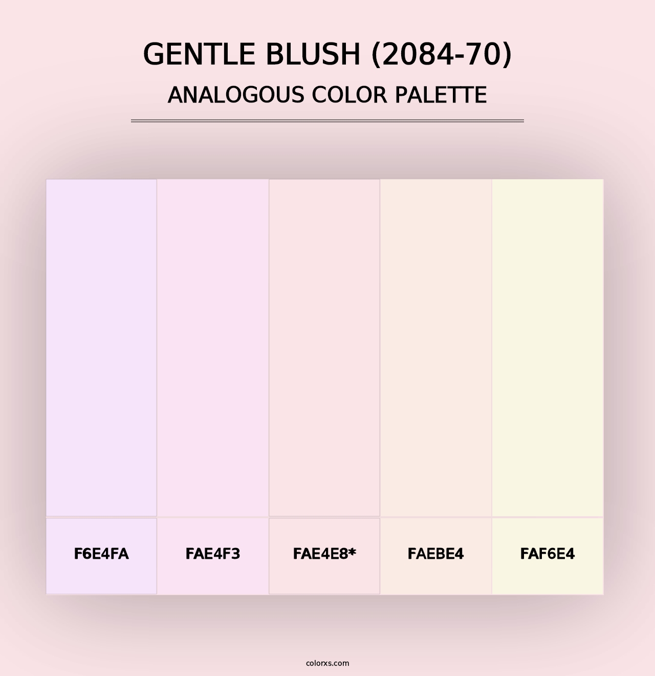 Gentle Blush (2084-70) - Analogous Color Palette