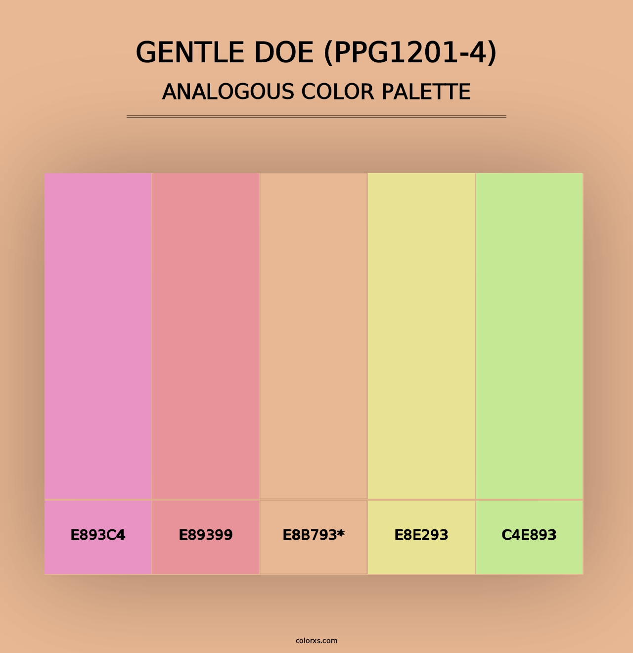 Gentle Doe (PPG1201-4) - Analogous Color Palette