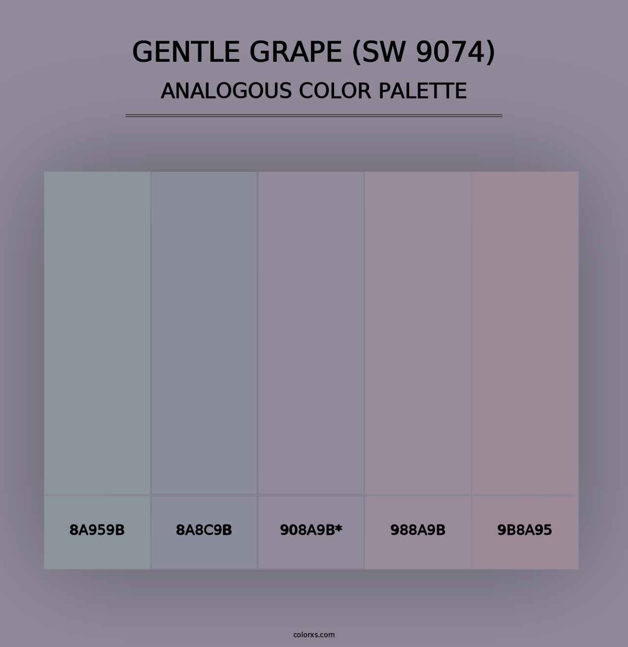 Gentle Grape (SW 9074) - Analogous Color Palette