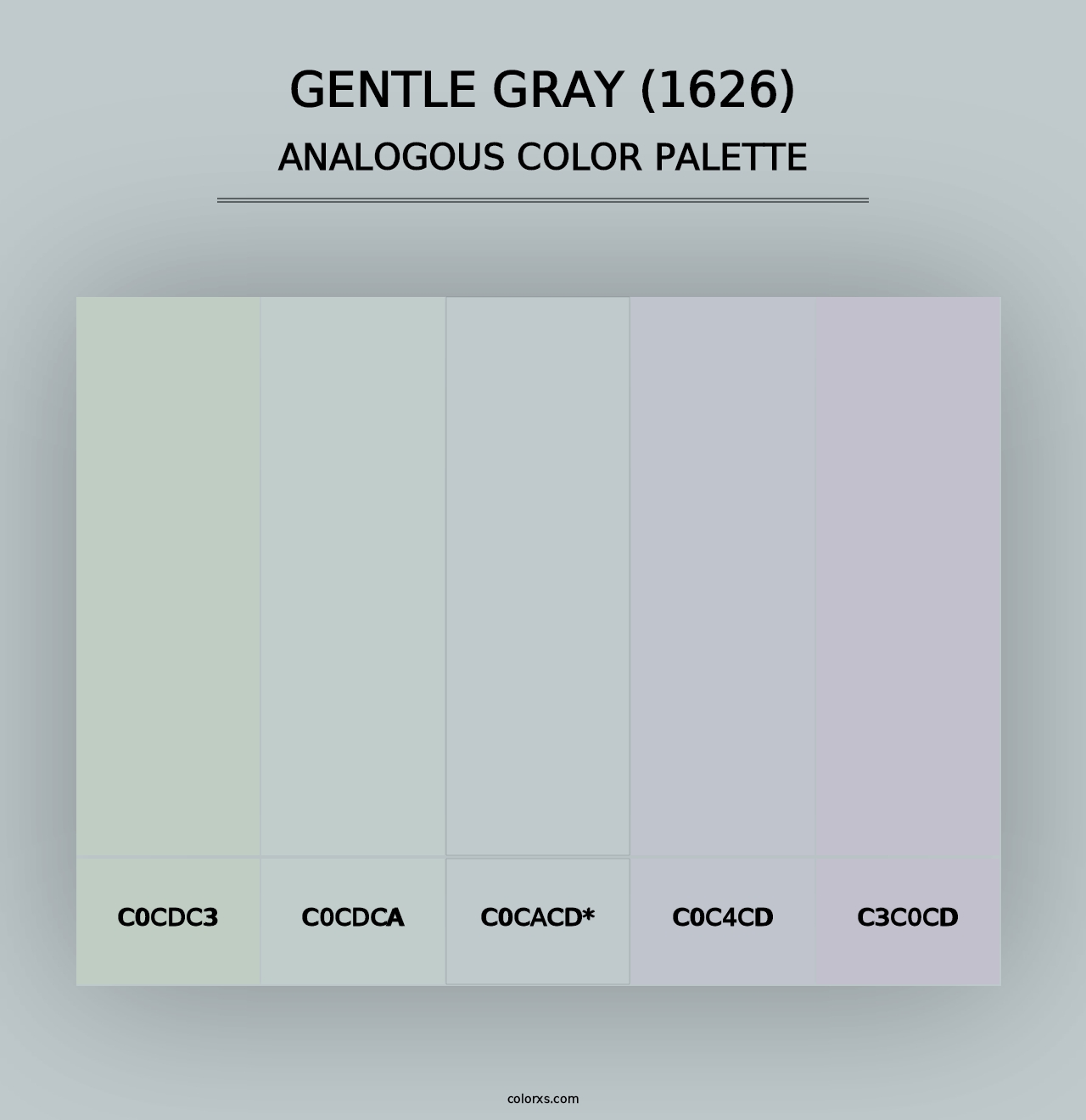 Gentle Gray (1626) - Analogous Color Palette