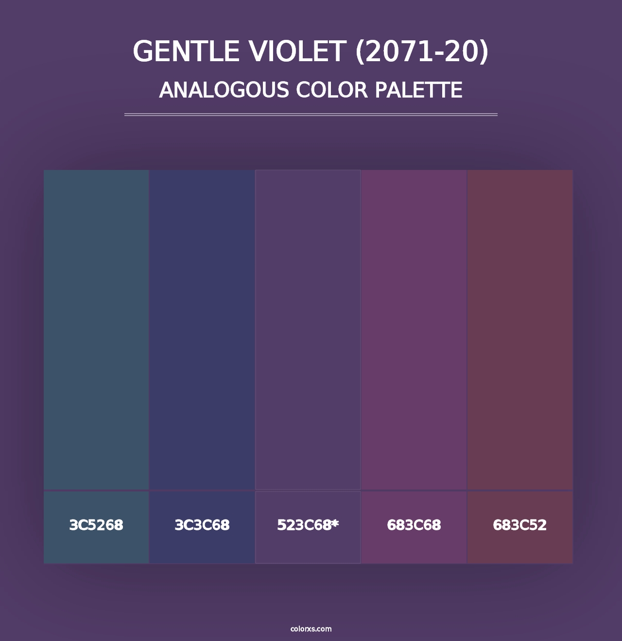 Gentle Violet (2071-20) - Analogous Color Palette