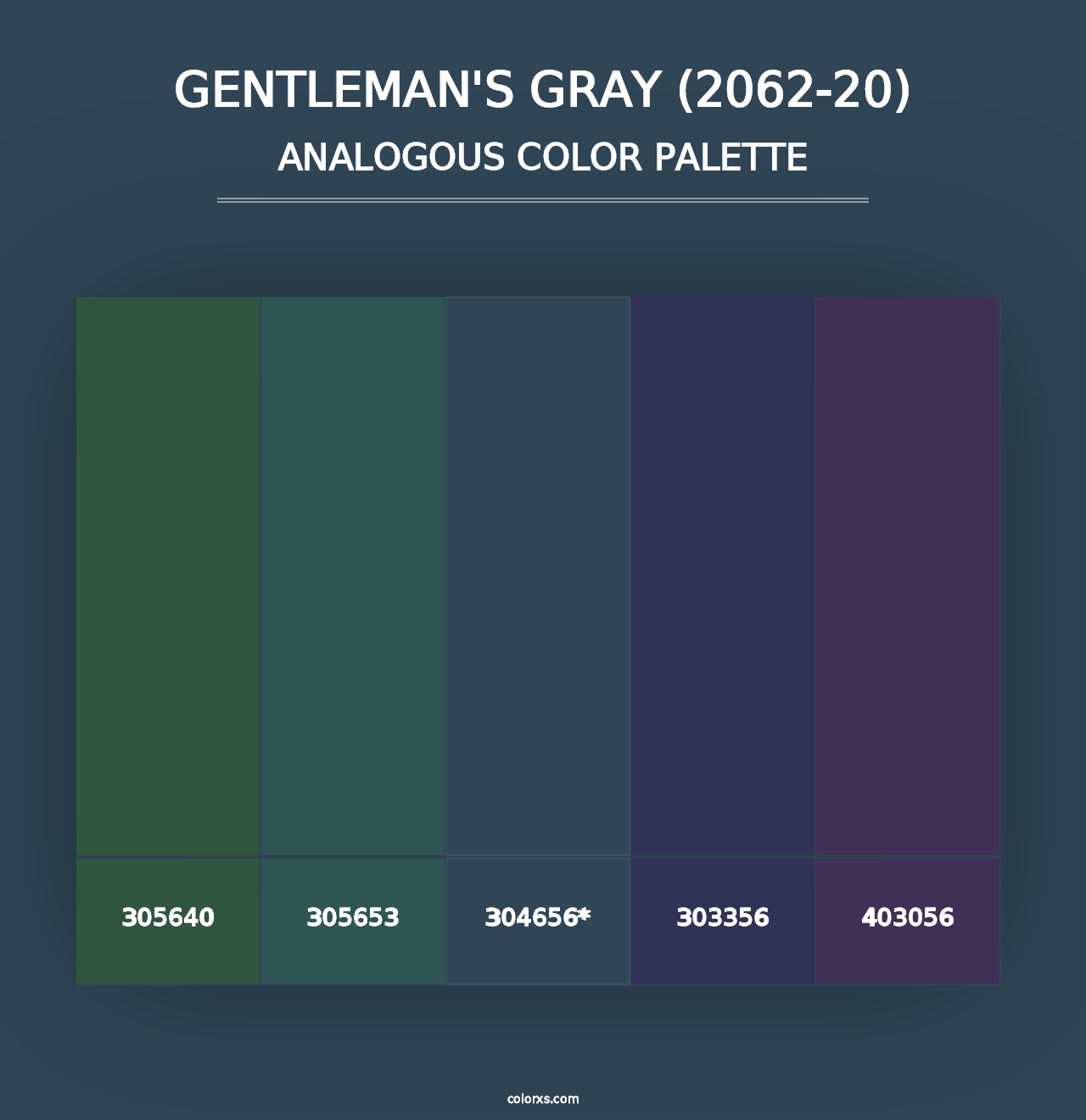 Gentleman's Gray (2062-20) - Analogous Color Palette