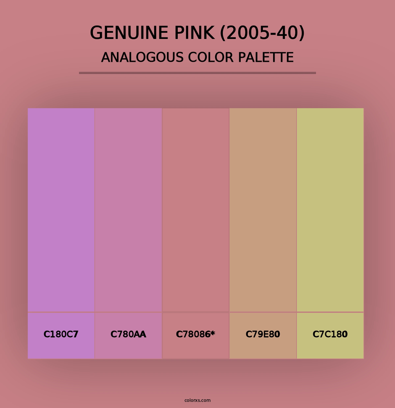 Genuine Pink (2005-40) - Analogous Color Palette