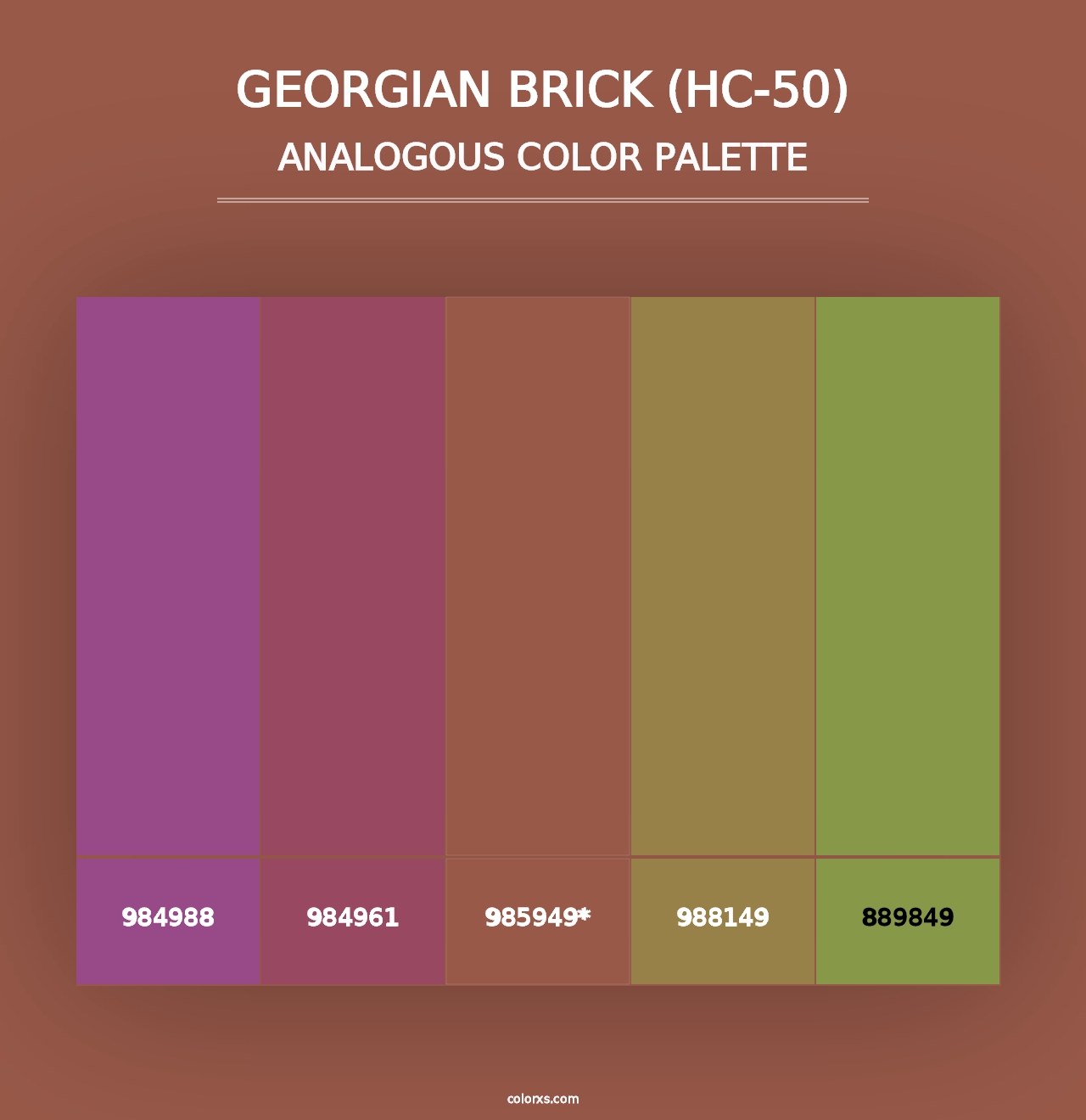 Georgian Brick (HC-50) - Analogous Color Palette