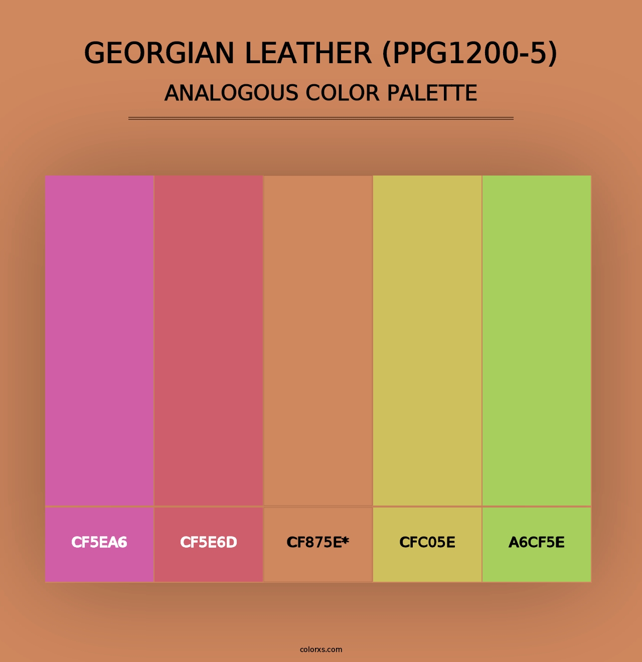 Georgian Leather (PPG1200-5) - Analogous Color Palette