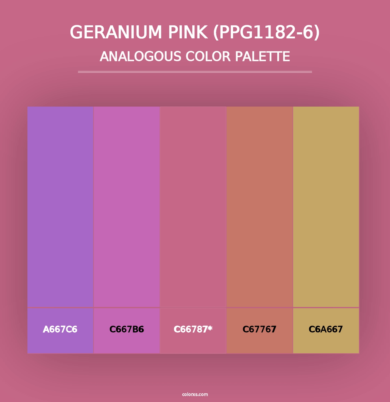 Geranium Pink (PPG1182-6) - Analogous Color Palette