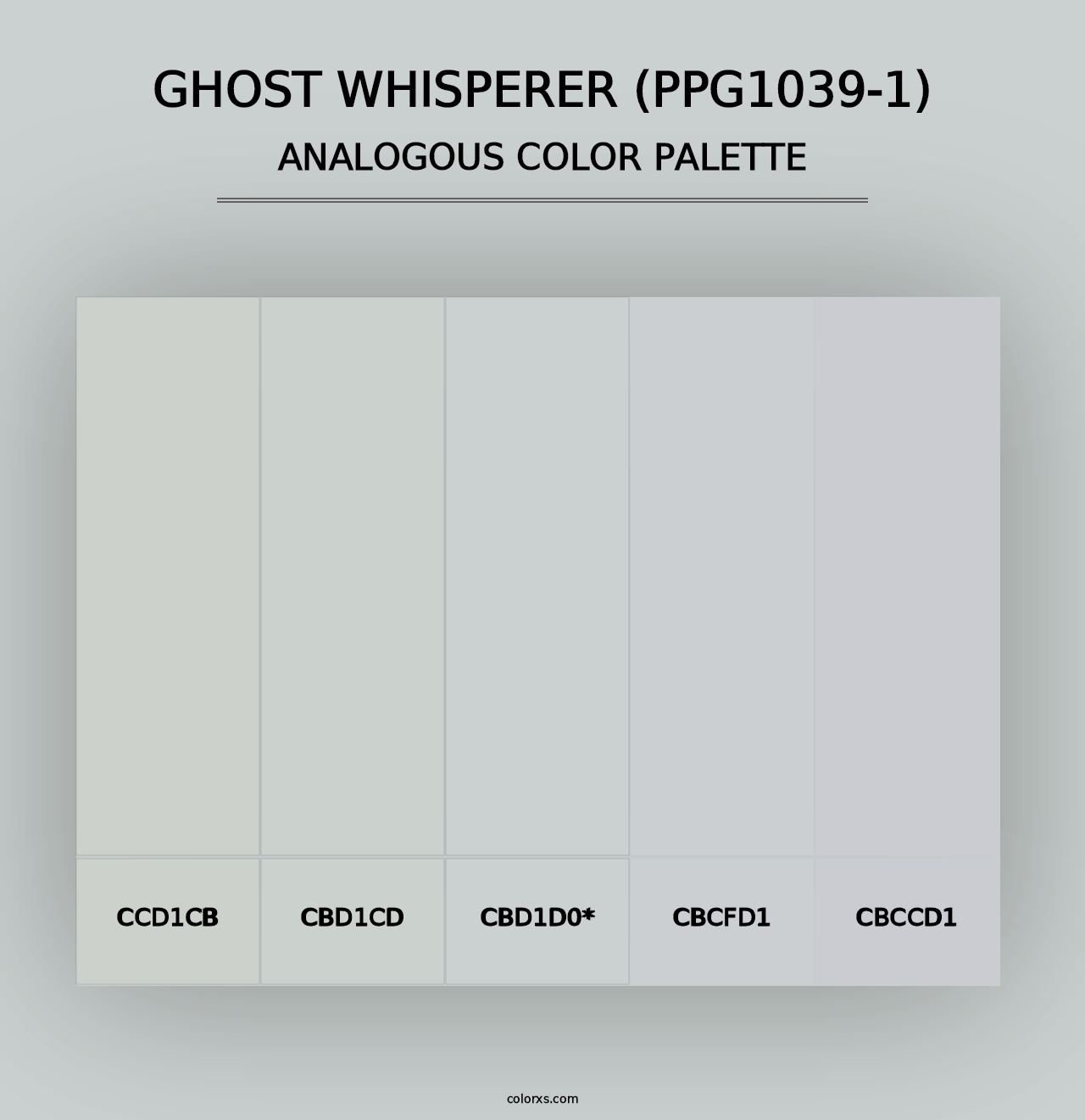 Ghost Whisperer (PPG1039-1) - Analogous Color Palette