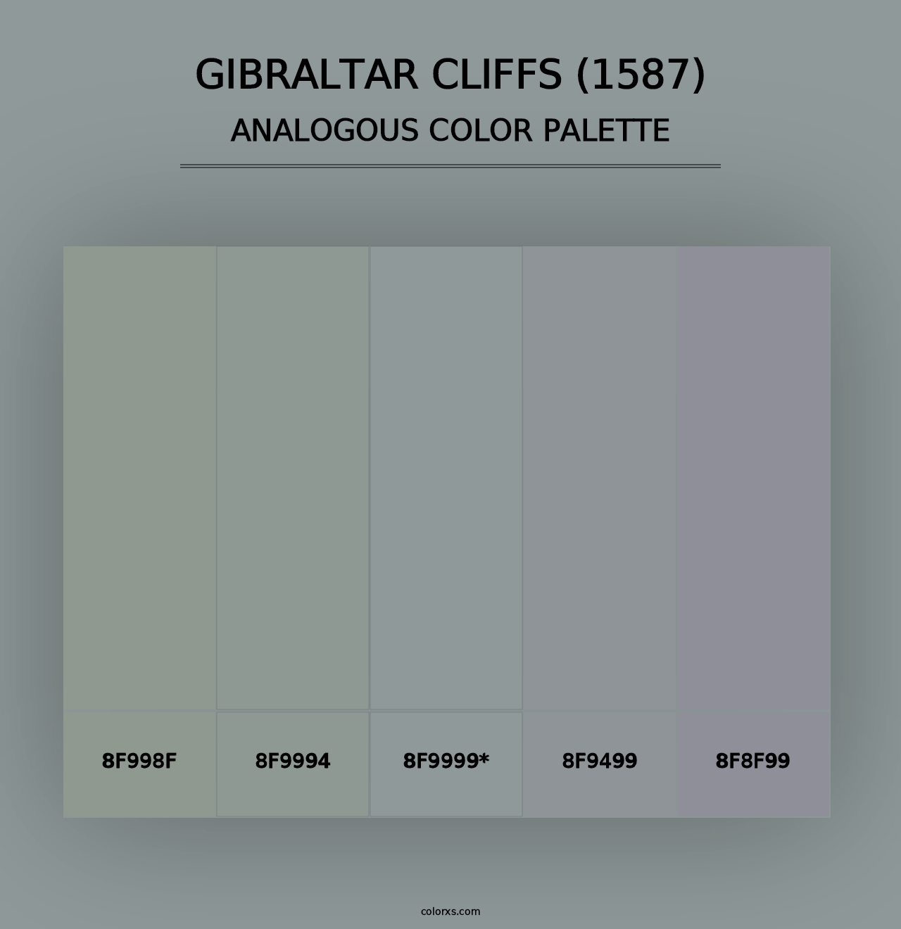 Gibraltar Cliffs (1587) - Analogous Color Palette