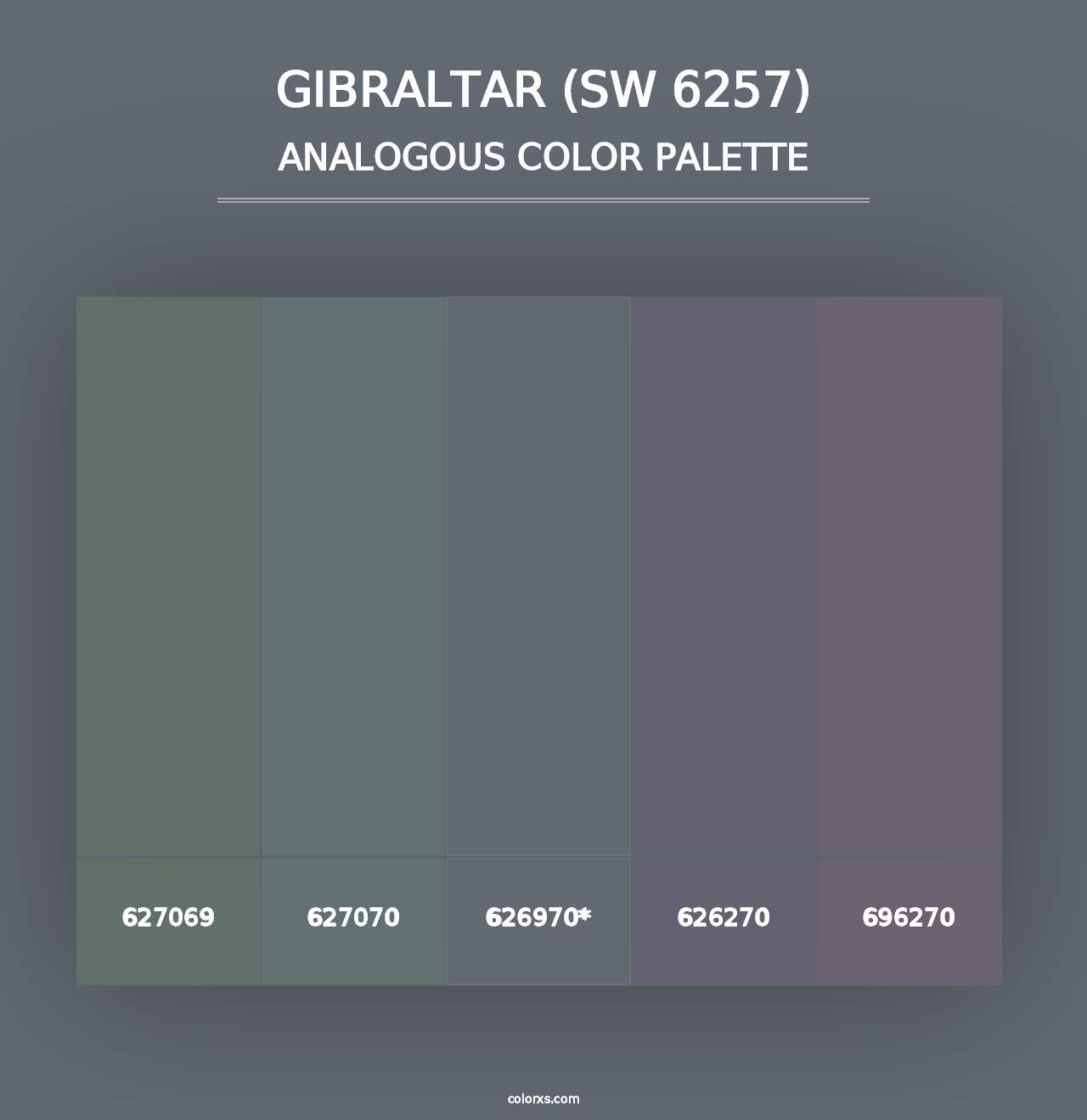 Gibraltar (SW 6257) - Analogous Color Palette