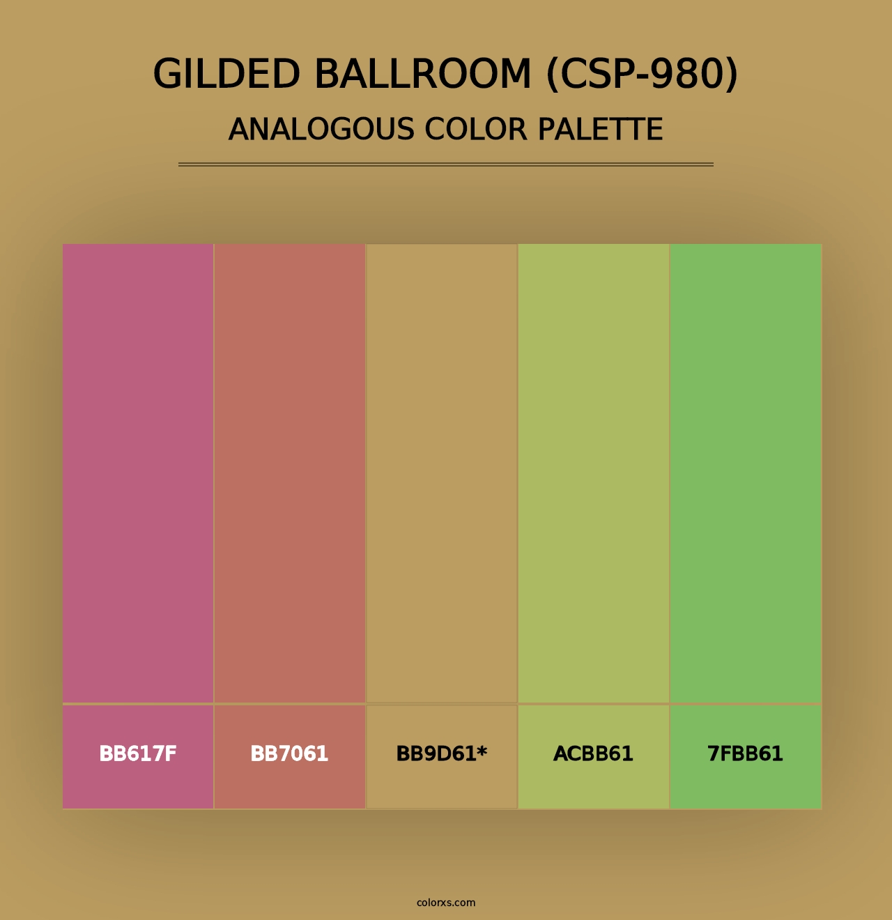 Gilded Ballroom (CSP-980) - Analogous Color Palette