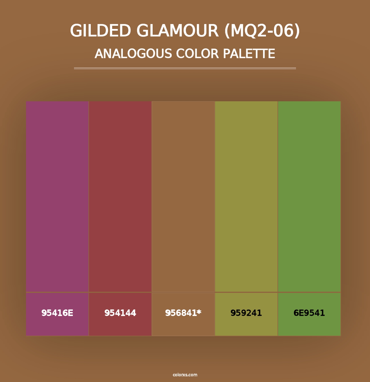 Gilded Glamour (MQ2-06) - Analogous Color Palette