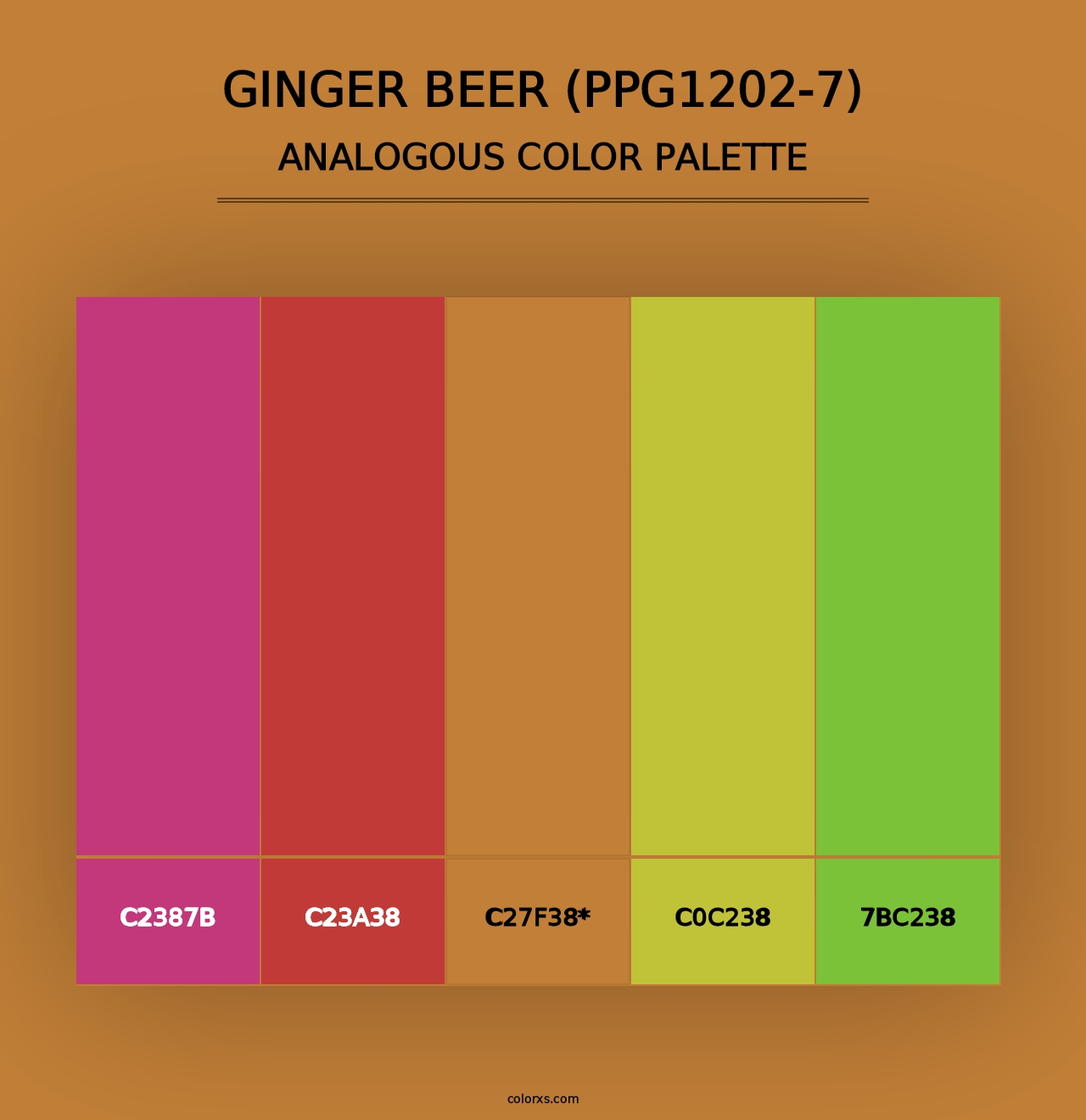 Ginger Beer (PPG1202-7) - Analogous Color Palette