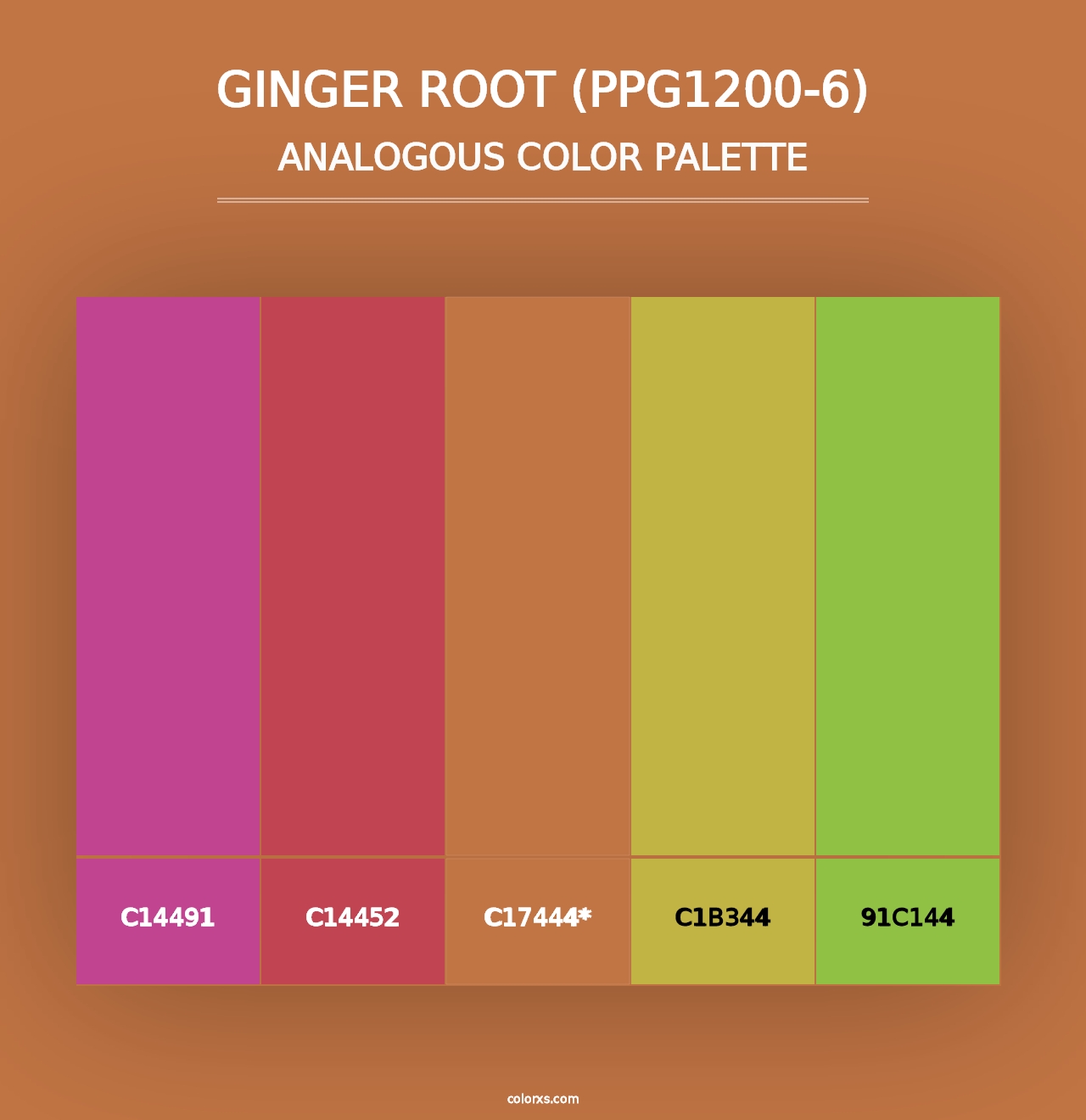 Ginger Root (PPG1200-6) - Analogous Color Palette