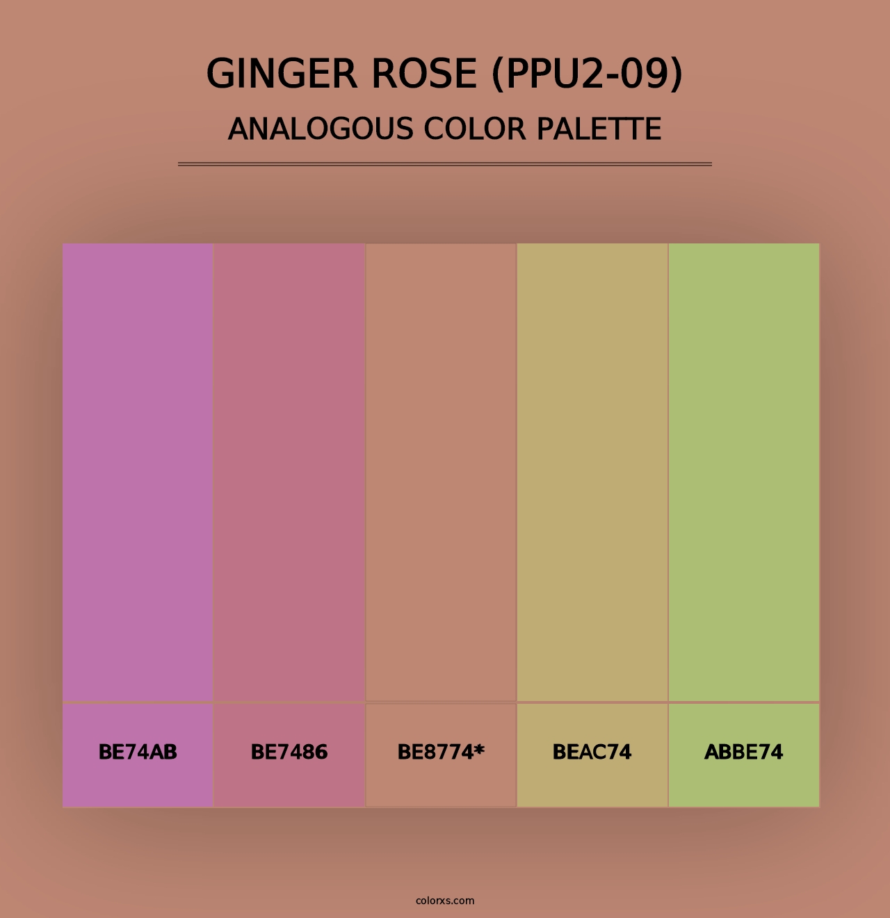 Ginger Rose (PPU2-09) - Analogous Color Palette