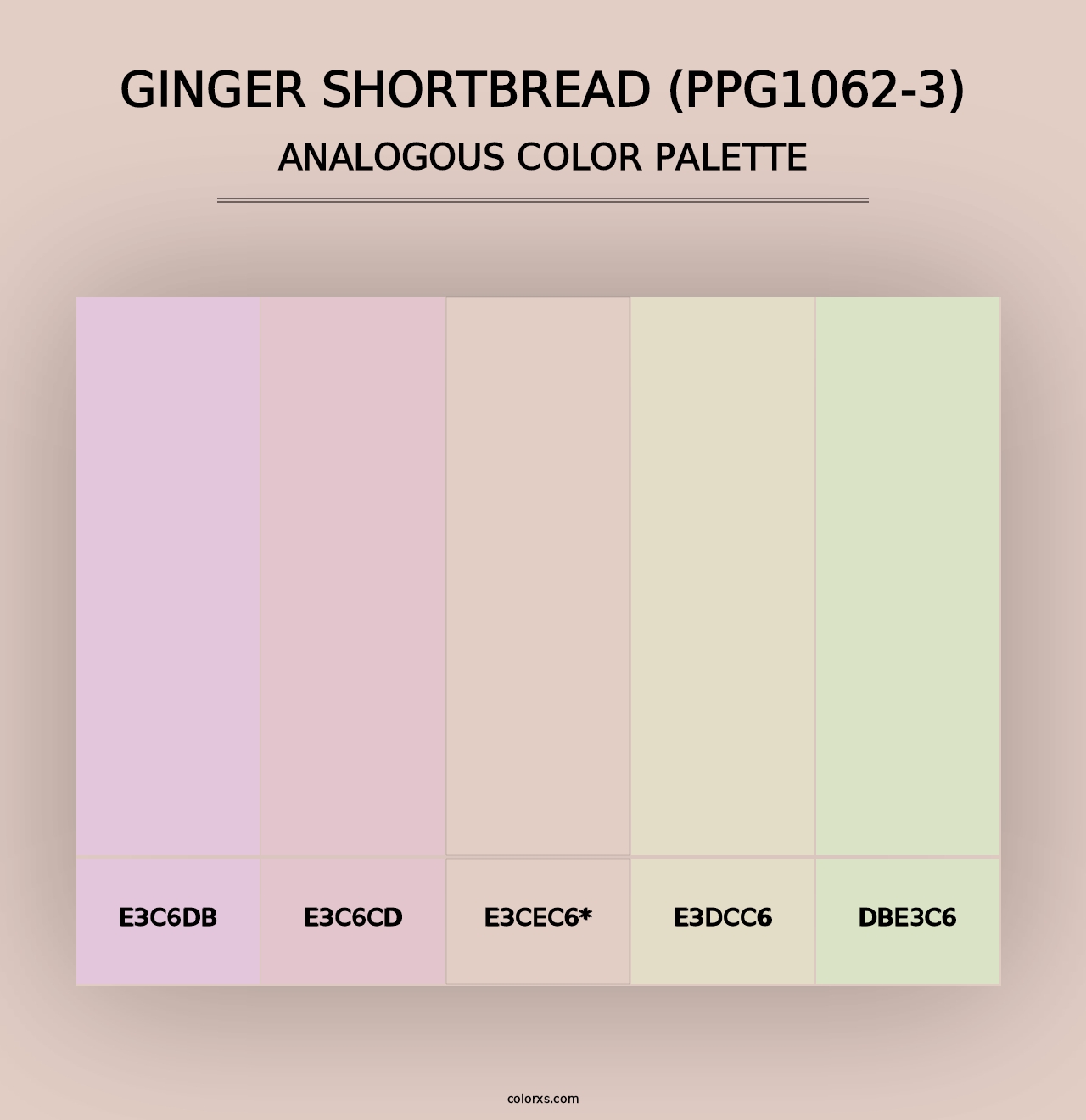 Ginger Shortbread (PPG1062-3) - Analogous Color Palette