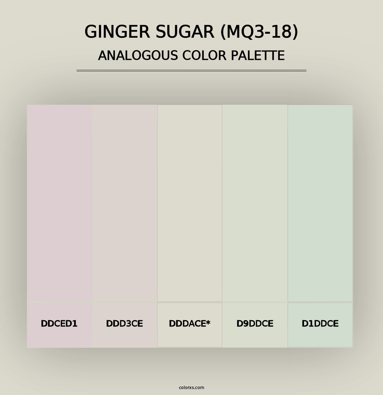 Ginger Sugar (MQ3-18) - Analogous Color Palette