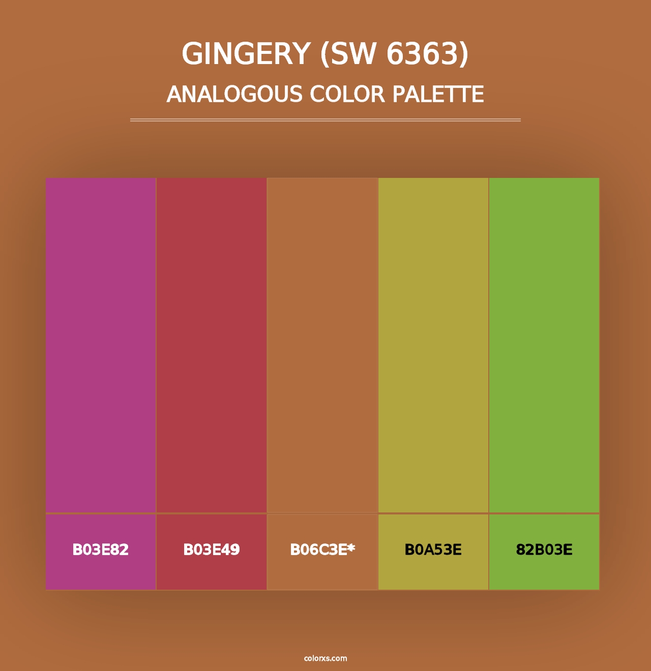 Gingery (SW 6363) - Analogous Color Palette