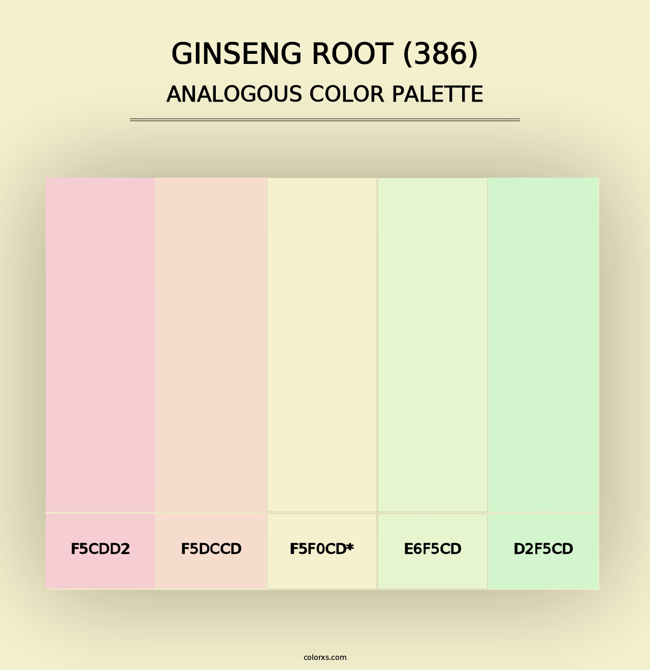 Ginseng Root (386) - Analogous Color Palette