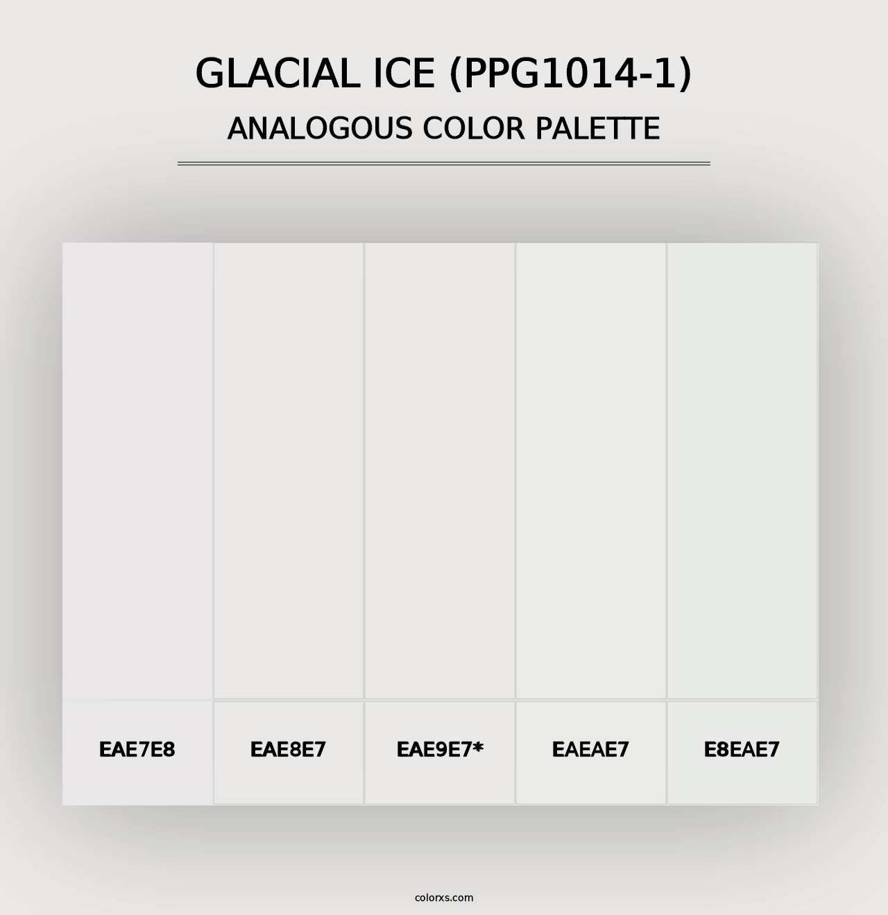 Glacial Ice (PPG1014-1) - Analogous Color Palette