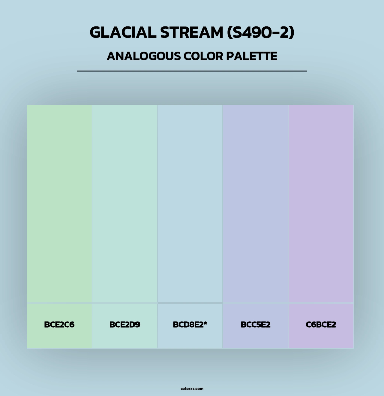 Glacial Stream (S490-2) - Analogous Color Palette