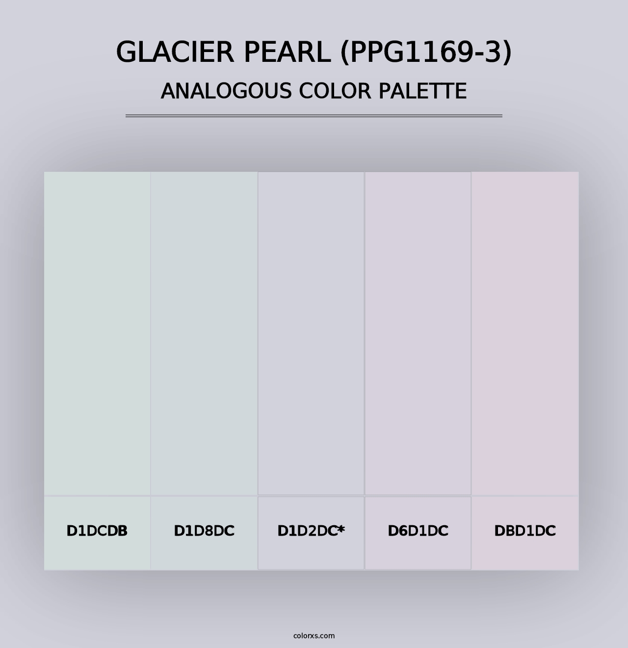 Glacier Pearl (PPG1169-3) - Analogous Color Palette