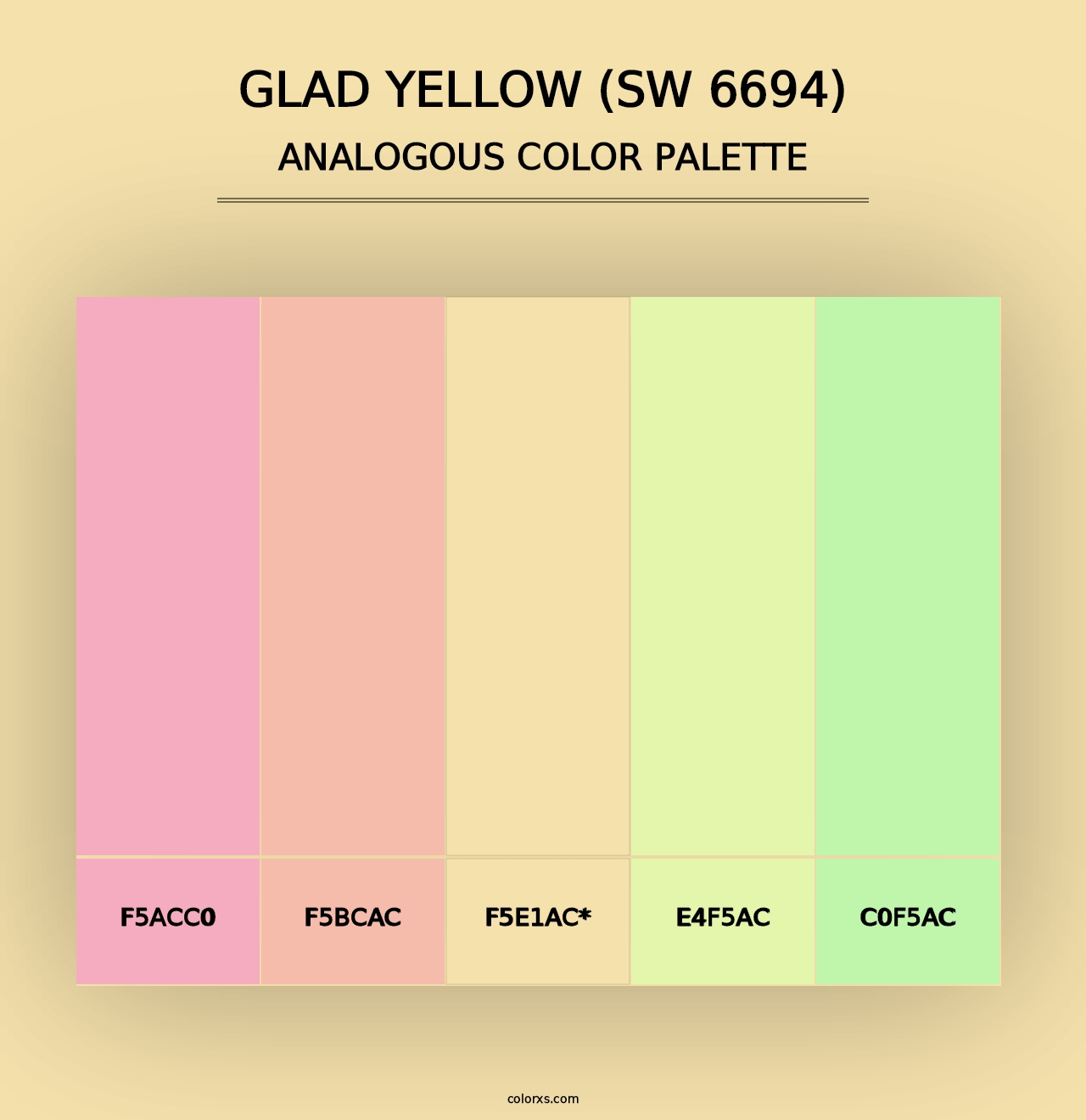 Glad Yellow (SW 6694) - Analogous Color Palette