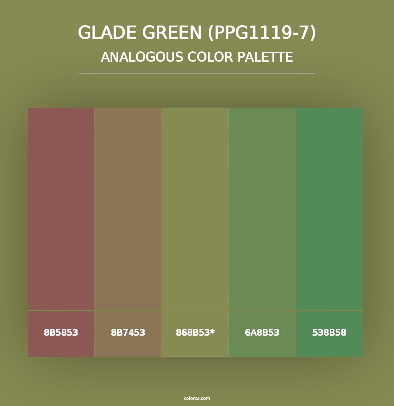 Glade Green (PPG1119-7) - Analogous Color Palette