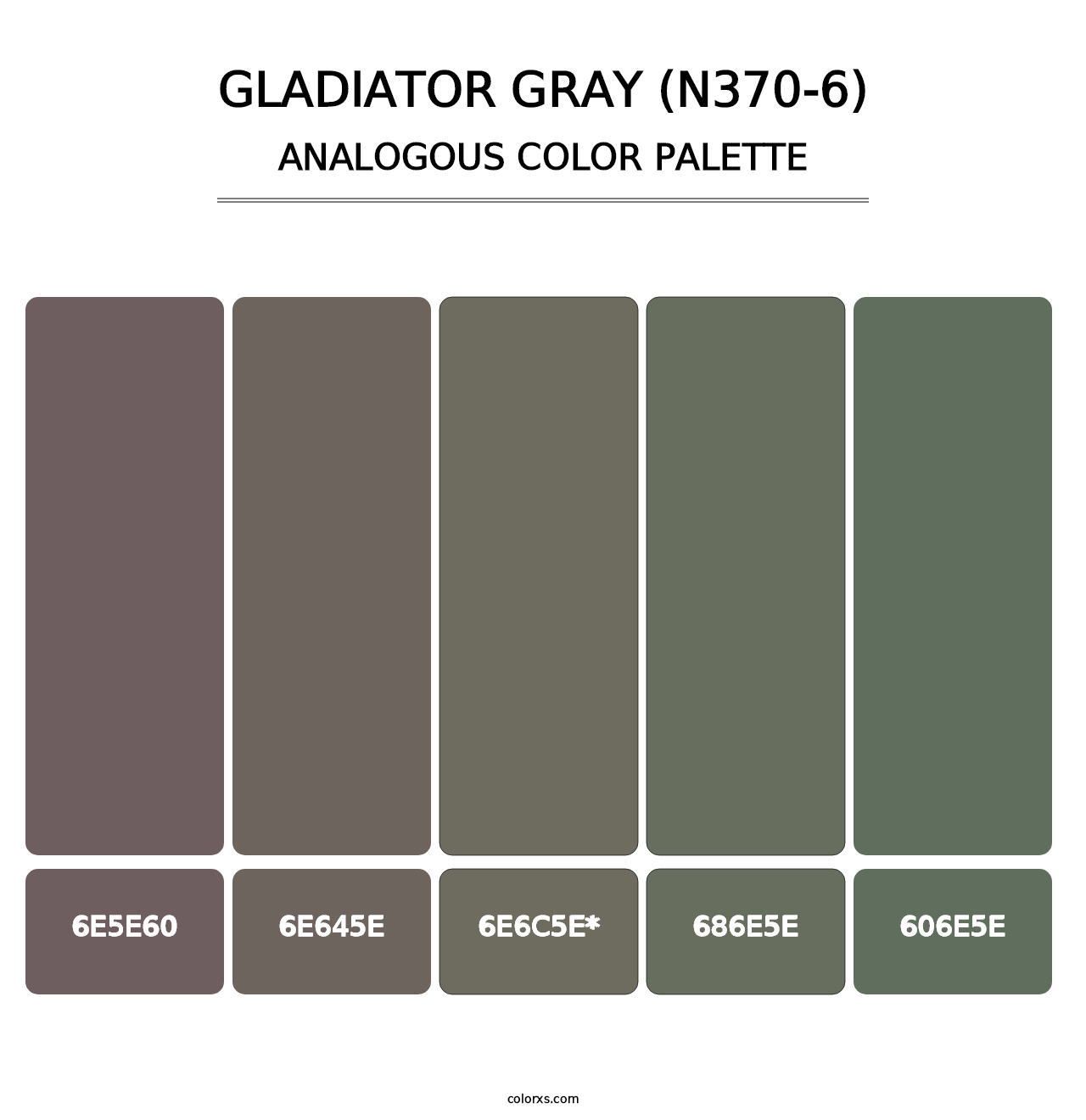 Gladiator Gray (N370-6) - Analogous Color Palette